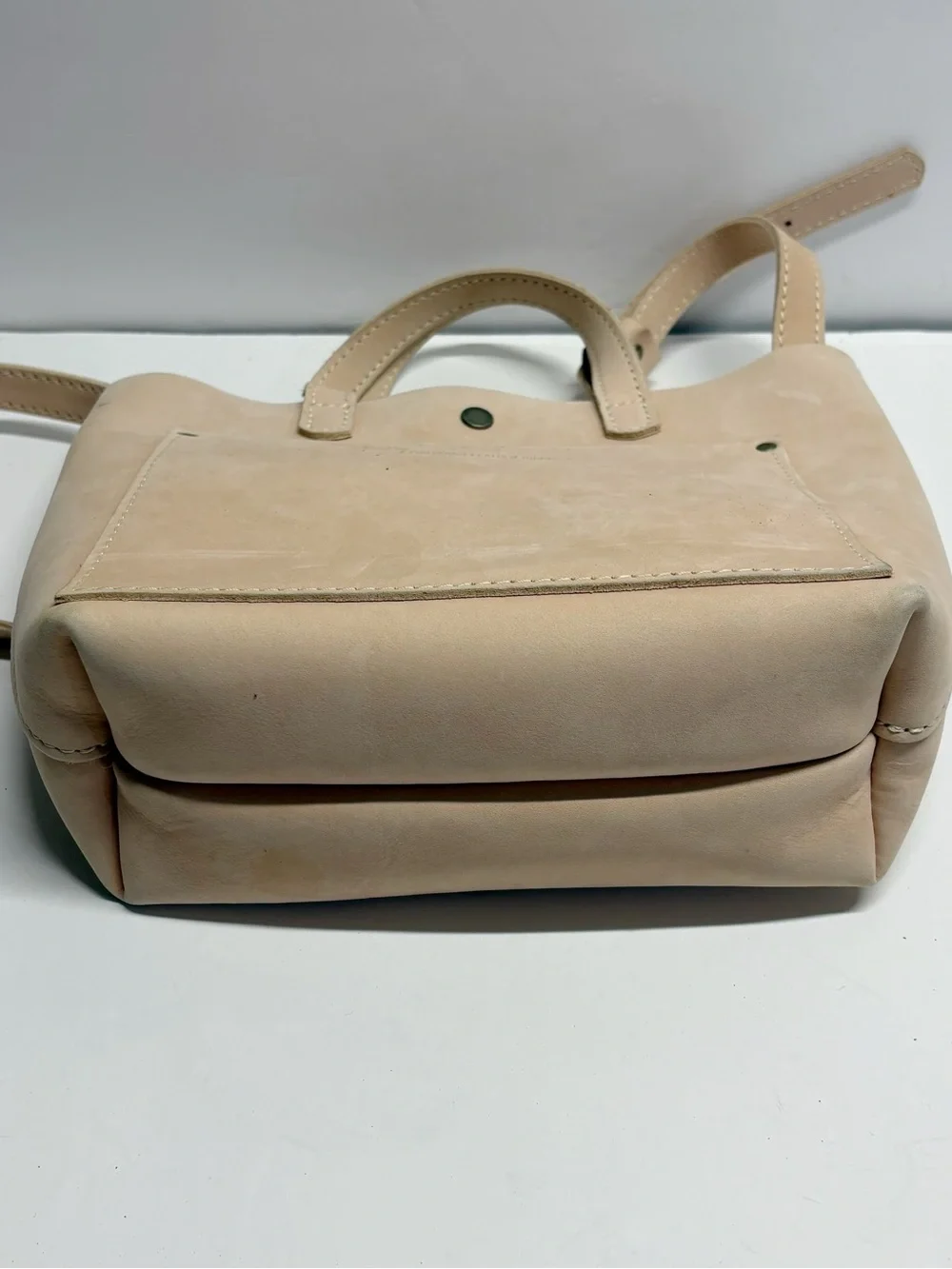 Portland Leather Blush Pink Structured Tote
